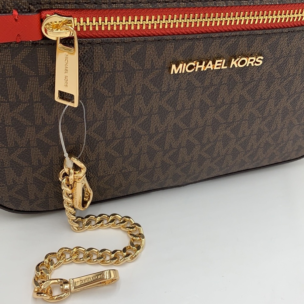 Michael Kors Jet Set Large Logo Crossbody Bag - Picture 15 of 16